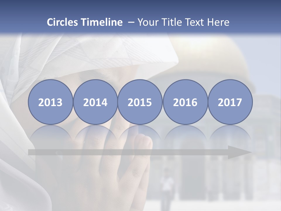 A Woman In A Headscarf Is Praying In Front Of A Mosque PowerPoint Template