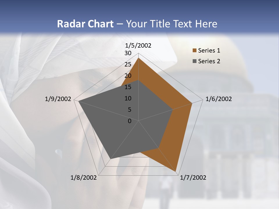 A Woman In A Headscarf Is Praying In Front Of A Mosque PowerPoint Template