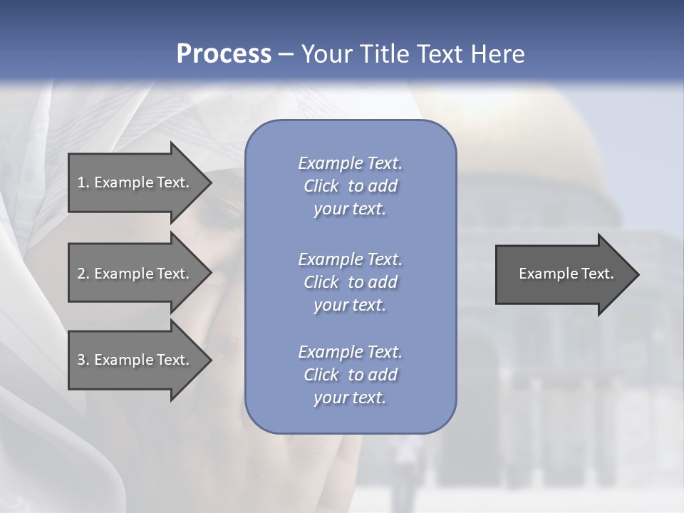 A Woman In A Headscarf Is Praying In Front Of A Mosque PowerPoint Template