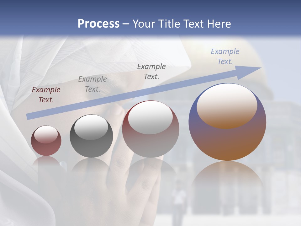 A Woman In A Headscarf Is Praying In Front Of A Mosque PowerPoint Template