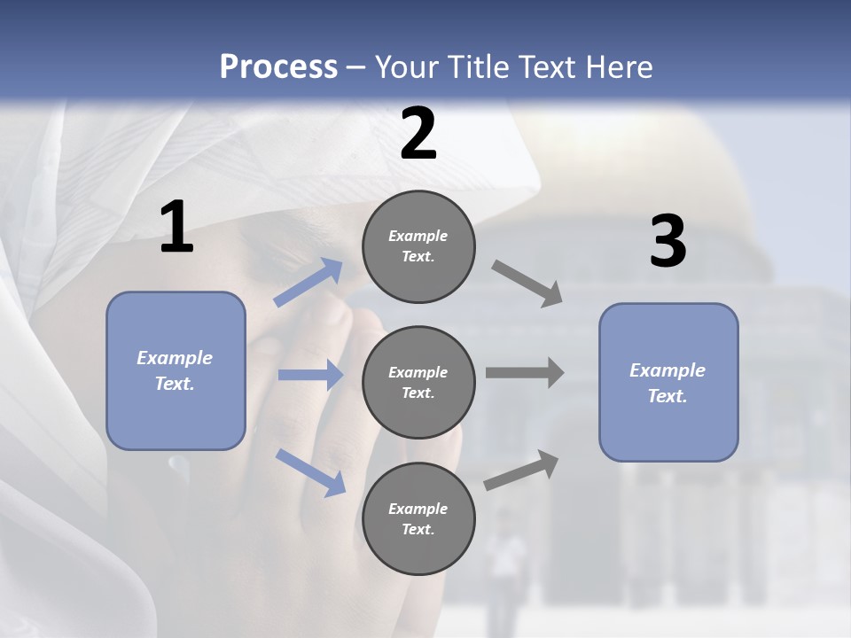 A Woman In A Headscarf Is Praying In Front Of A Mosque PowerPoint Template