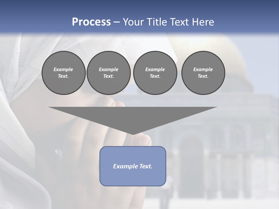 A Woman In A Headscarf Is Praying In Front Of A Mosque PowerPoint Template