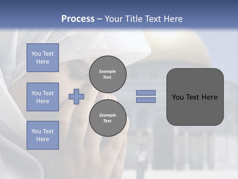 A Woman In A Headscarf Is Praying In Front Of A Mosque PowerPoint Template