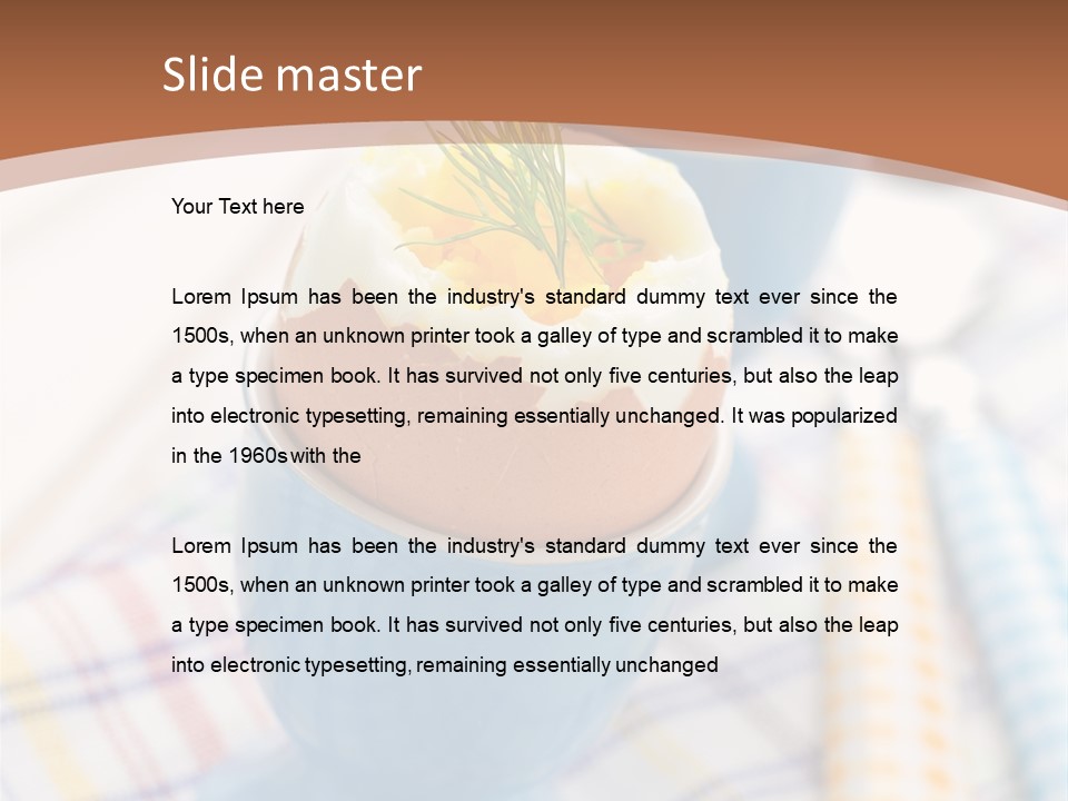 Two Eggs In An Egg Cup On A Table PowerPoint Template