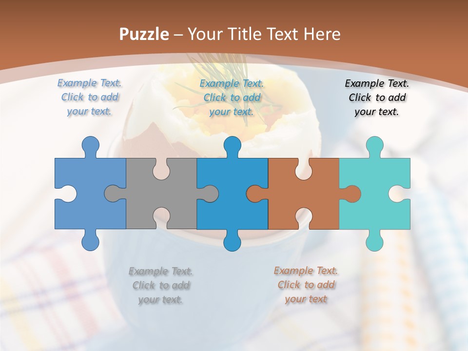 Two Eggs In An Egg Cup On A Table PowerPoint Template