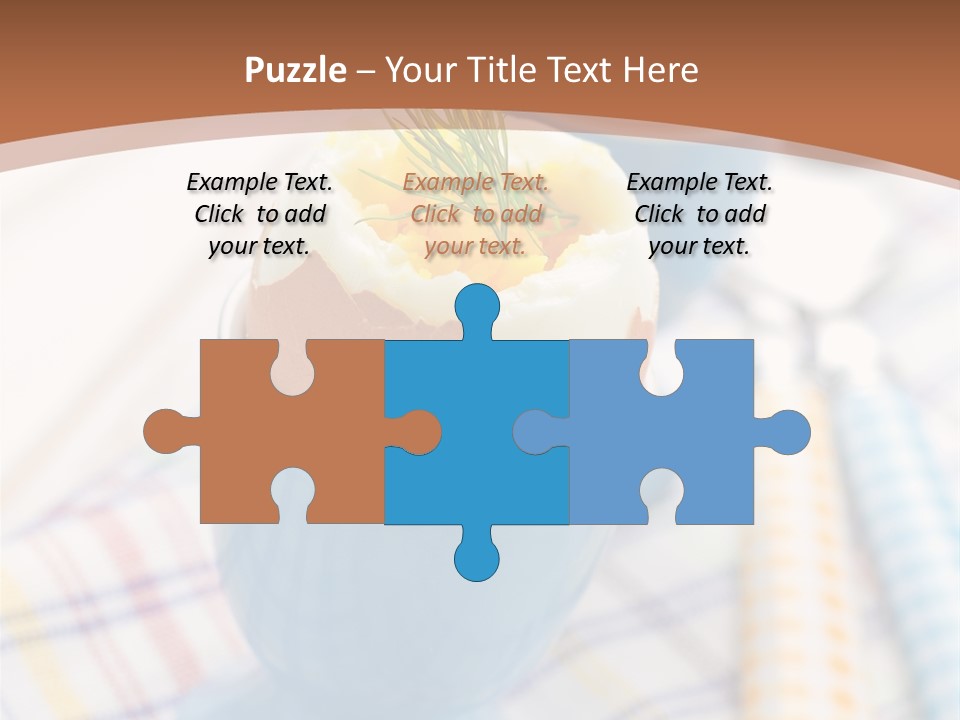 Two Eggs In An Egg Cup On A Table PowerPoint Template