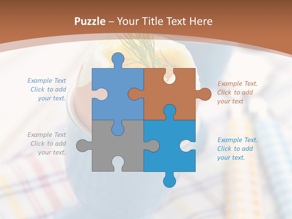 Two Eggs In An Egg Cup On A Table PowerPoint Template