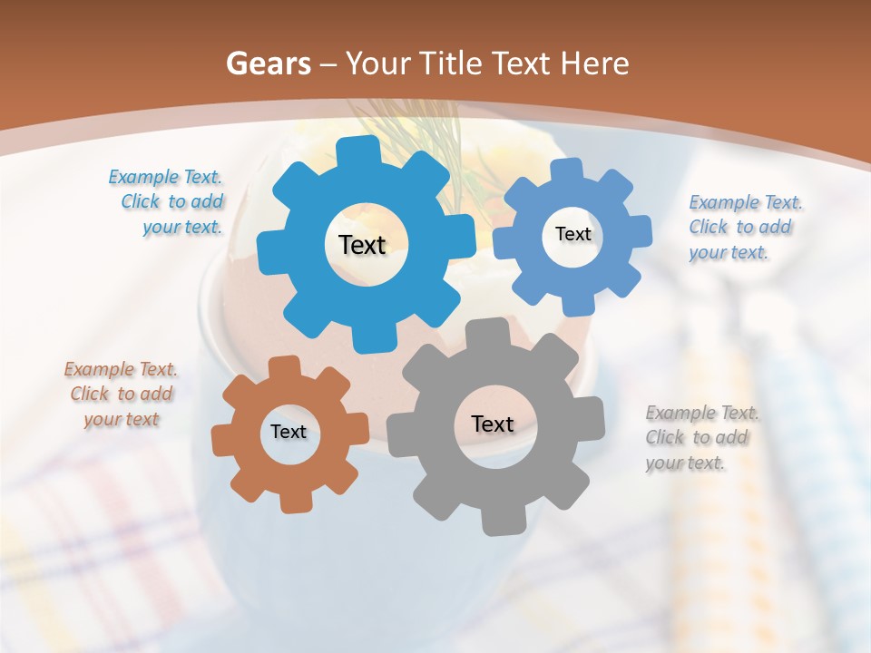 Two Eggs In An Egg Cup On A Table PowerPoint Template