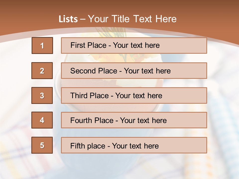 Two Eggs In An Egg Cup On A Table PowerPoint Template