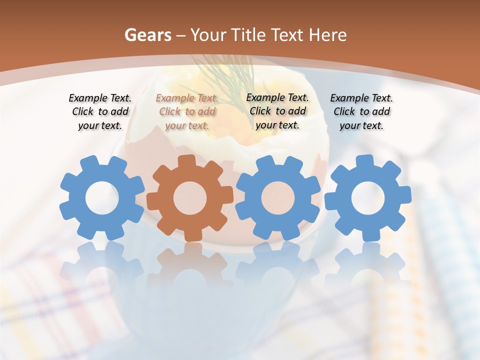 Two Eggs In An Egg Cup On A Table PowerPoint Template