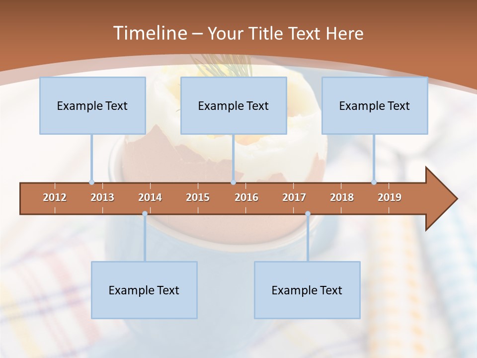 Two Eggs In An Egg Cup On A Table PowerPoint Template