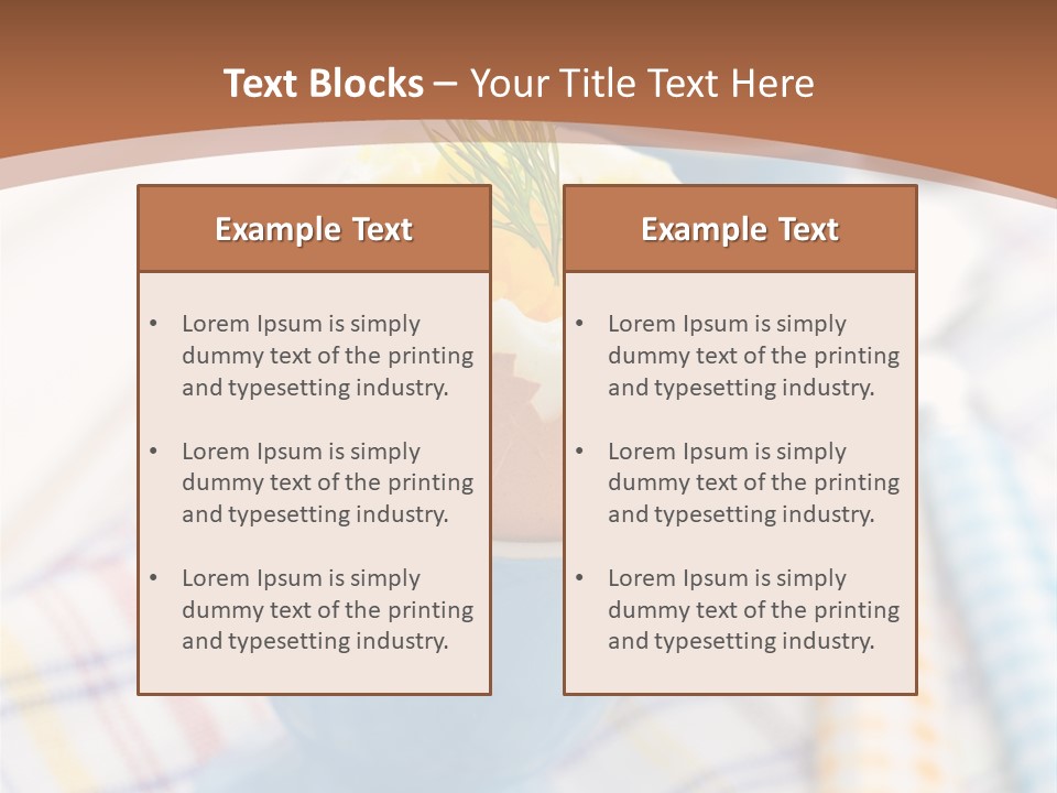 Two Eggs In An Egg Cup On A Table PowerPoint Template
