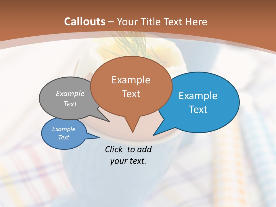 Two Eggs In An Egg Cup On A Table PowerPoint Template