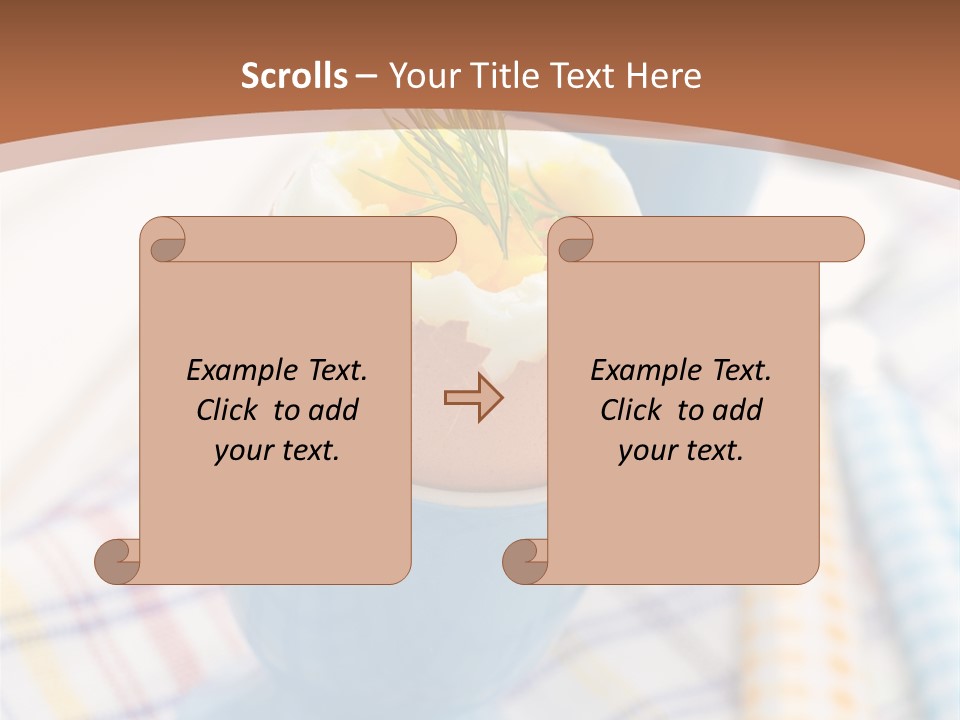 Two Eggs In An Egg Cup On A Table PowerPoint Template