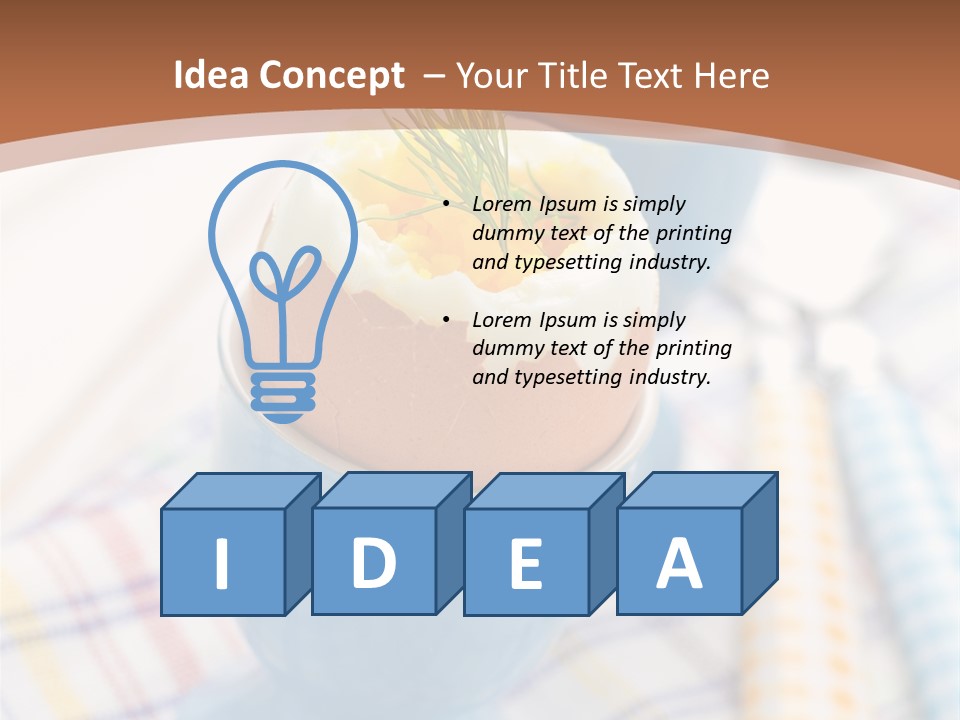 Two Eggs In An Egg Cup On A Table PowerPoint Template