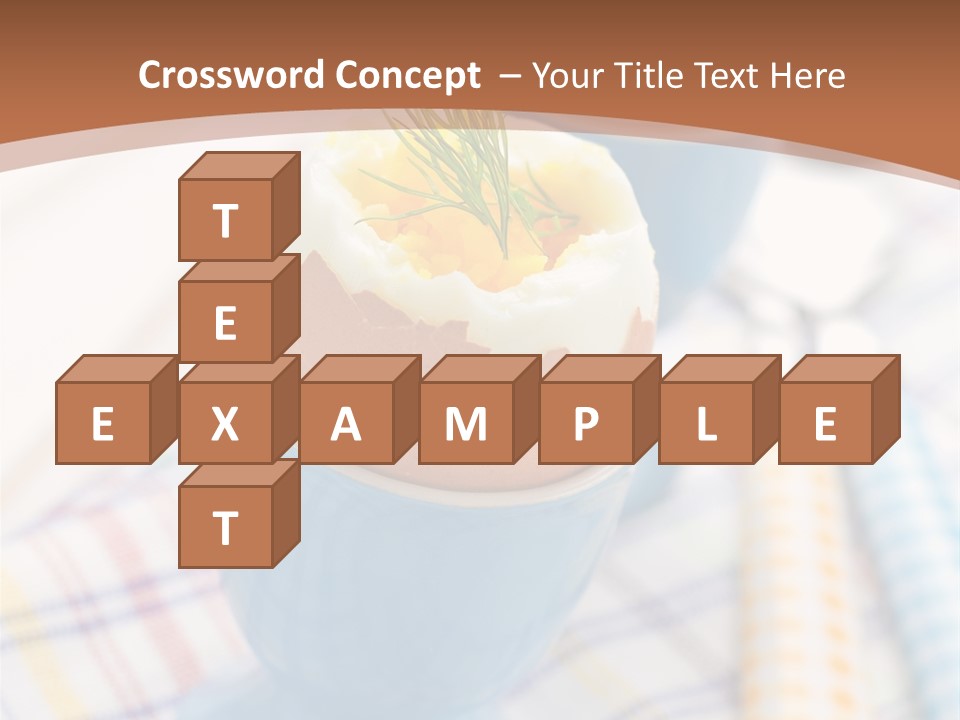 Two Eggs In An Egg Cup On A Table PowerPoint Template