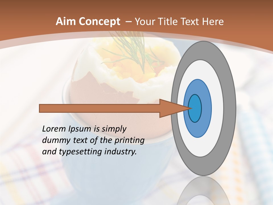 Two Eggs In An Egg Cup On A Table PowerPoint Template