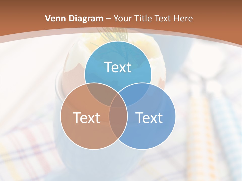 Two Eggs In An Egg Cup On A Table PowerPoint Template