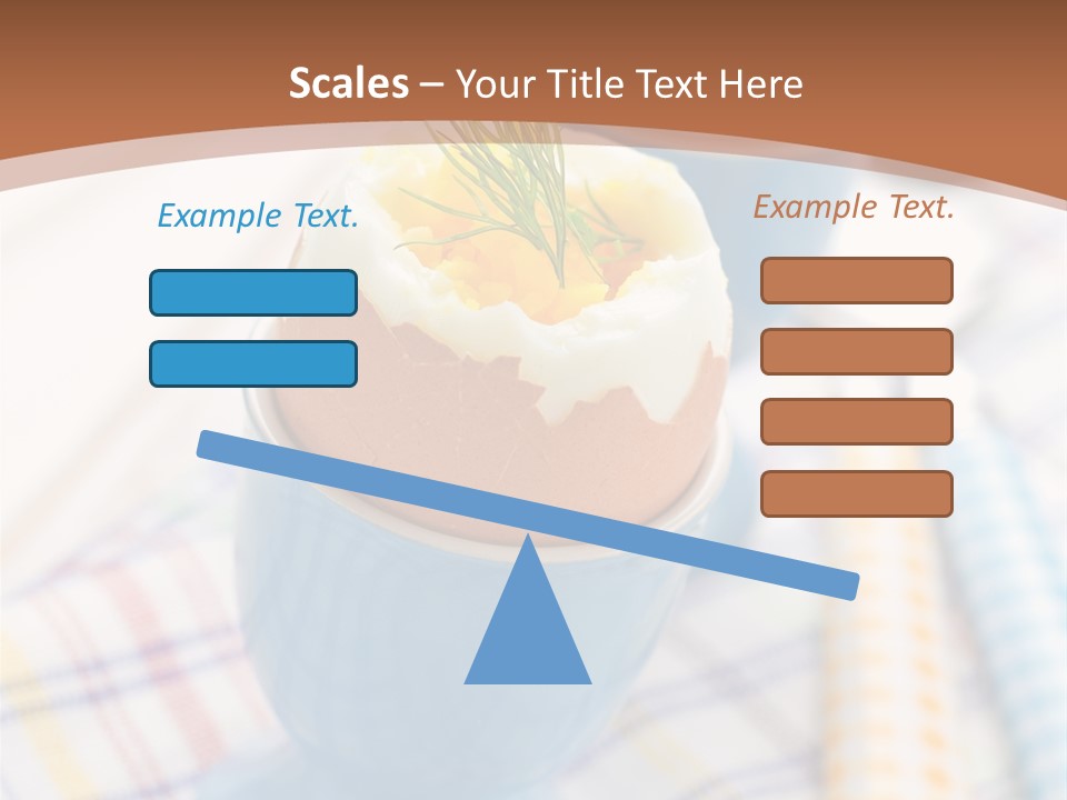 Two Eggs In An Egg Cup On A Table PowerPoint Template