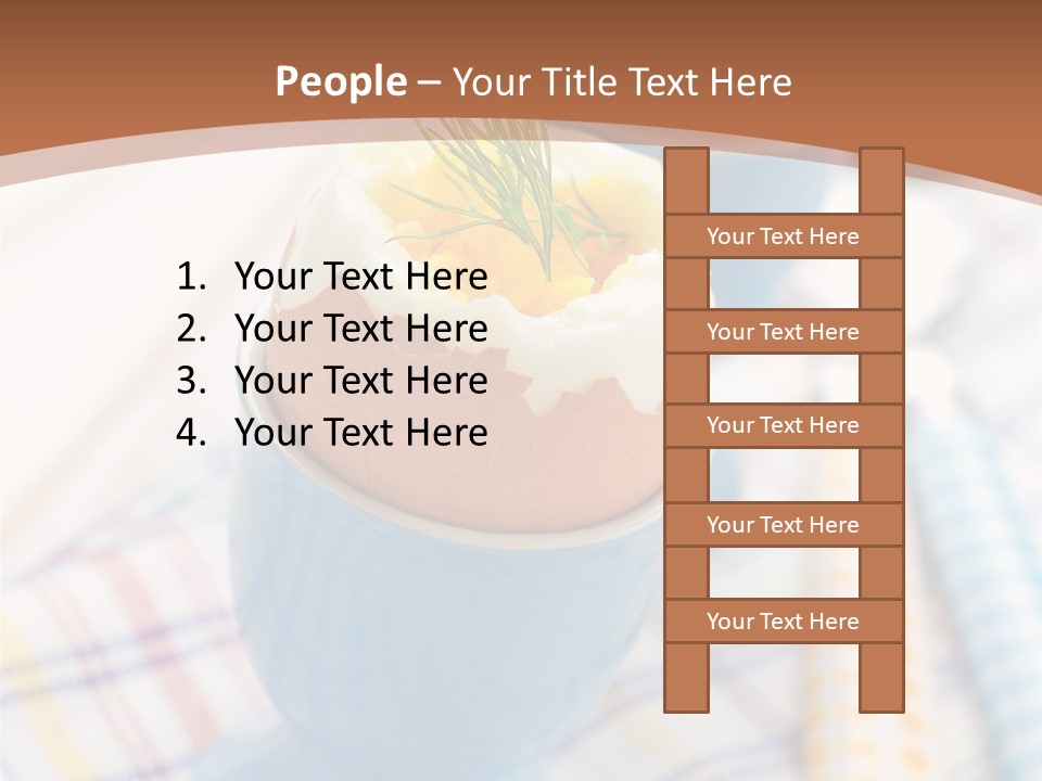 Two Eggs In An Egg Cup On A Table PowerPoint Template