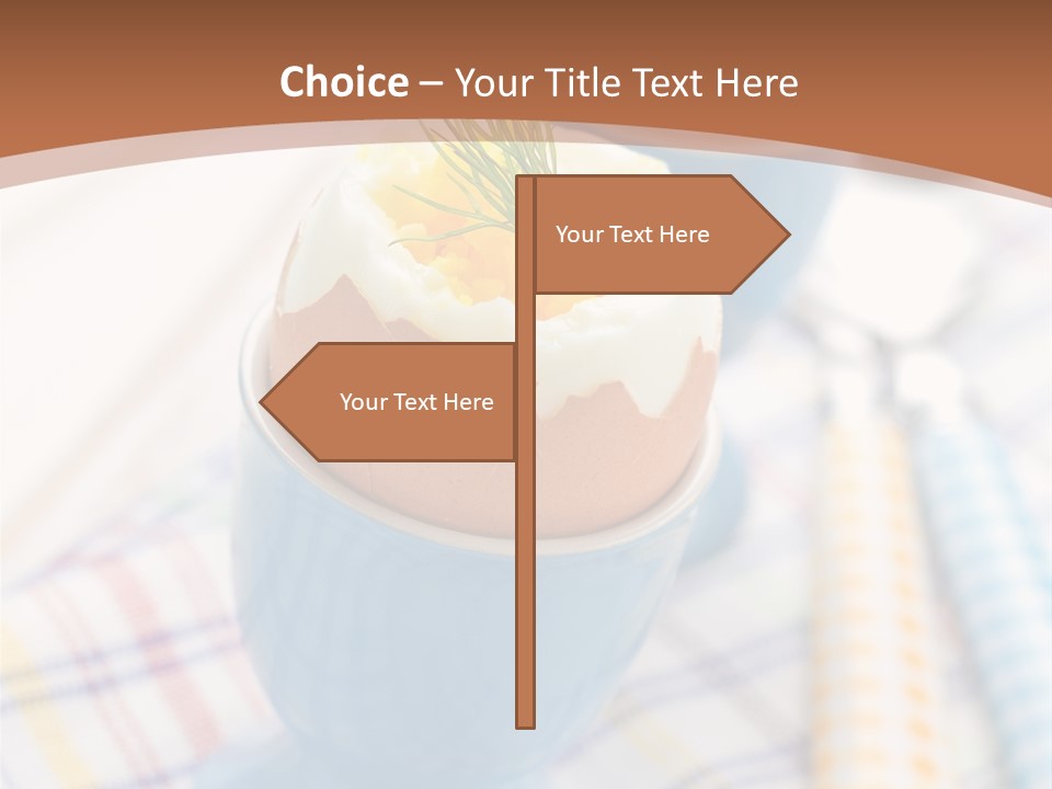 Two Eggs In An Egg Cup On A Table PowerPoint Template