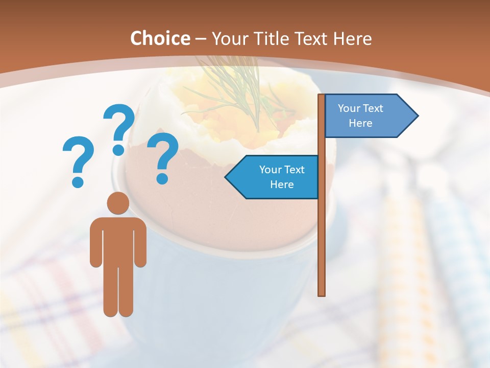 Two Eggs In An Egg Cup On A Table PowerPoint Template