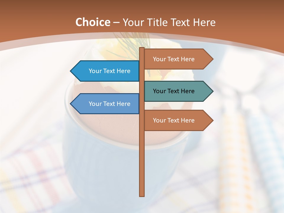 Two Eggs In An Egg Cup On A Table PowerPoint Template