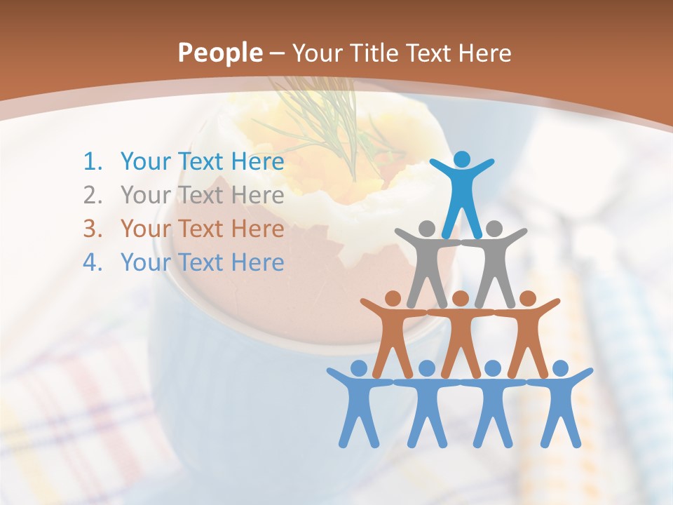 Two Eggs In An Egg Cup On A Table PowerPoint Template