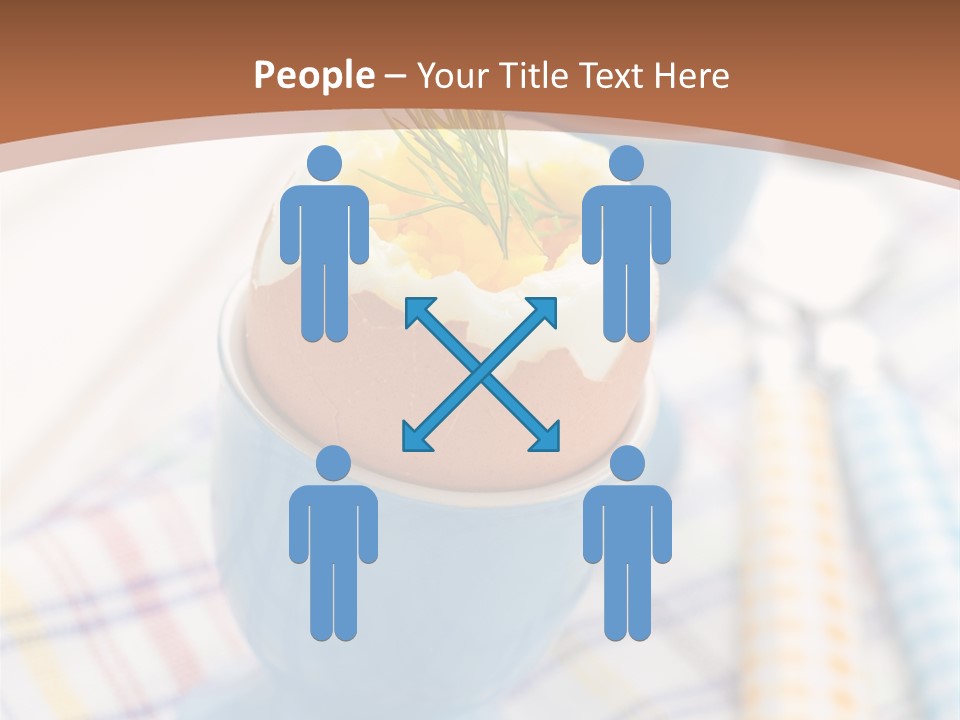 Two Eggs In An Egg Cup On A Table PowerPoint Template