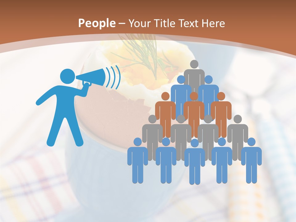 Two Eggs In An Egg Cup On A Table PowerPoint Template