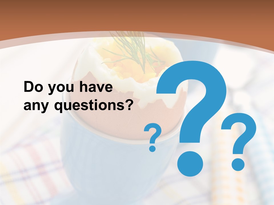 Two Eggs In An Egg Cup On A Table PowerPoint Template