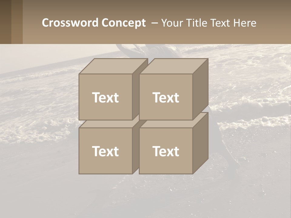 A Woman Walking On The Beach With Her Arms In The Air PowerPoint Template