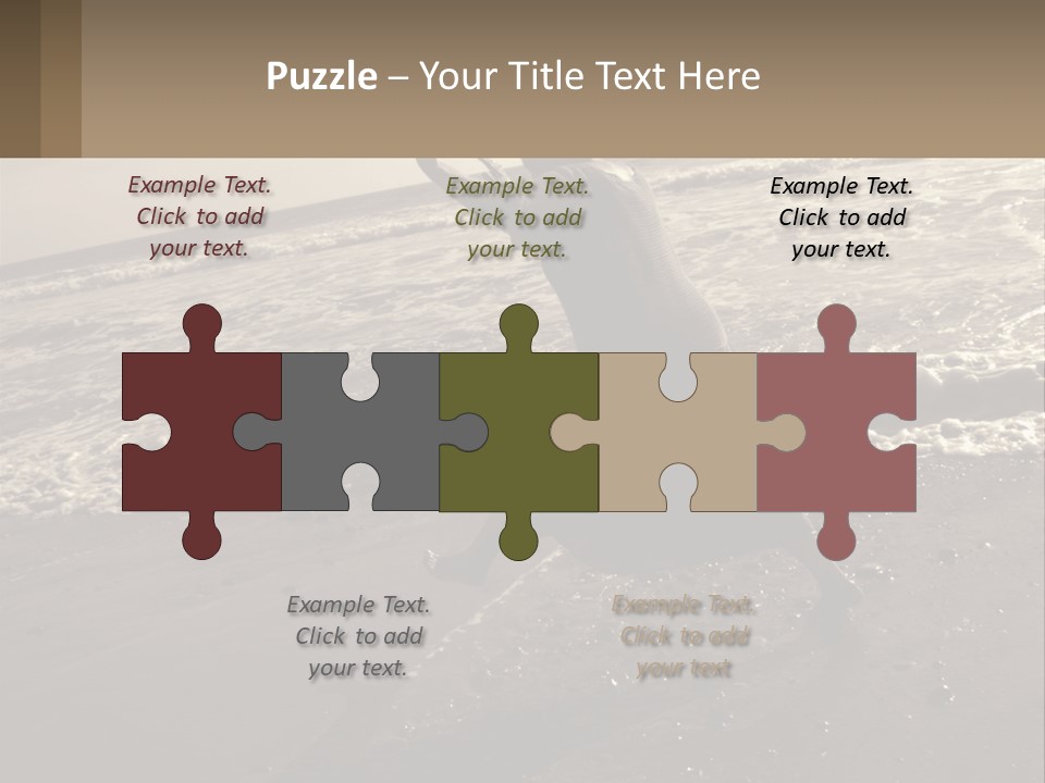 A Woman Walking On The Beach With Her Arms In The Air PowerPoint Template