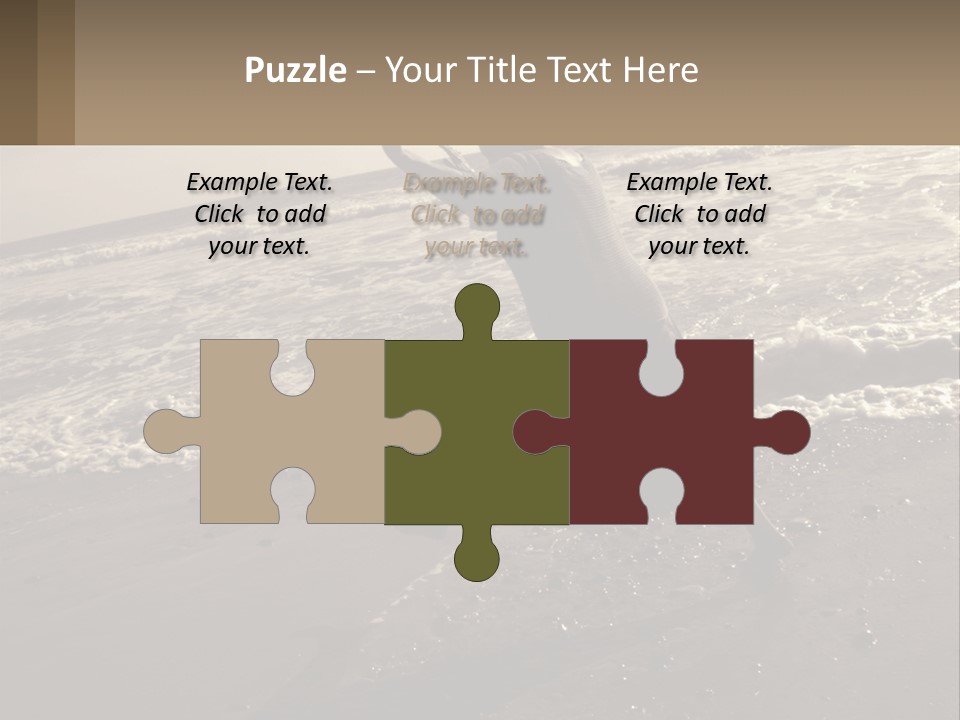 A Woman Walking On The Beach With Her Arms In The Air PowerPoint Template