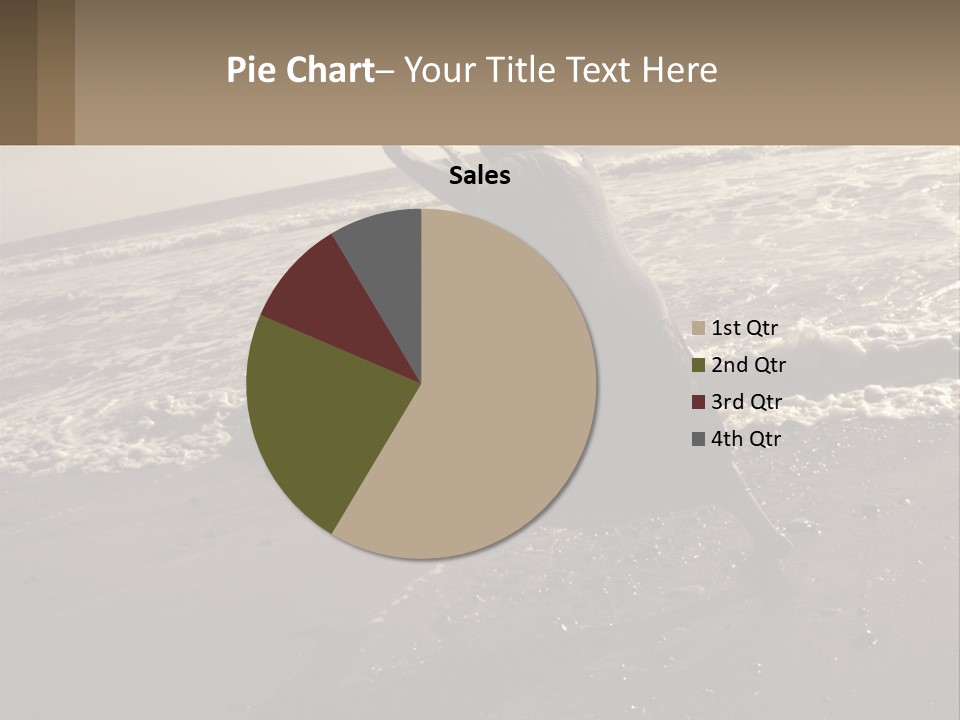 A Woman Walking On The Beach With Her Arms In The Air PowerPoint Template