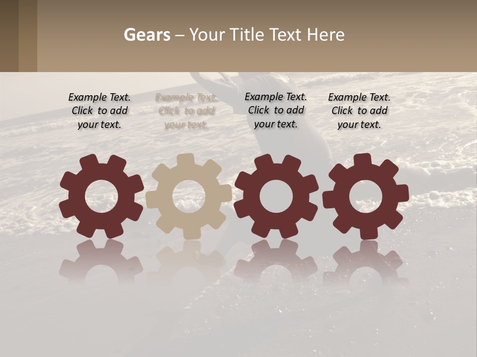 A Woman Walking On The Beach With Her Arms In The Air PowerPoint Template