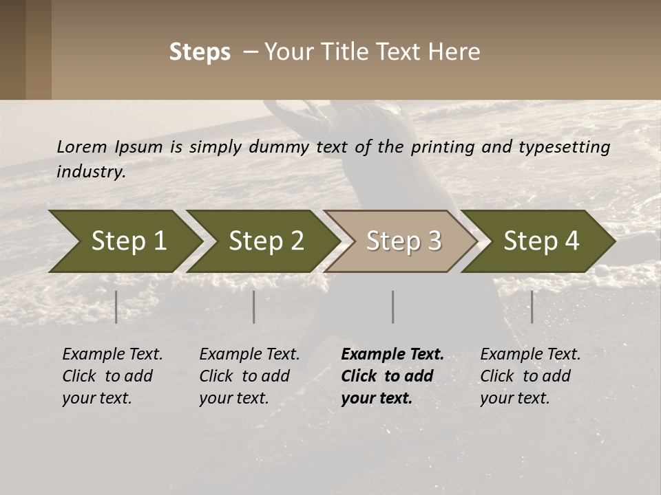 A Woman Walking On The Beach With Her Arms In The Air PowerPoint Template