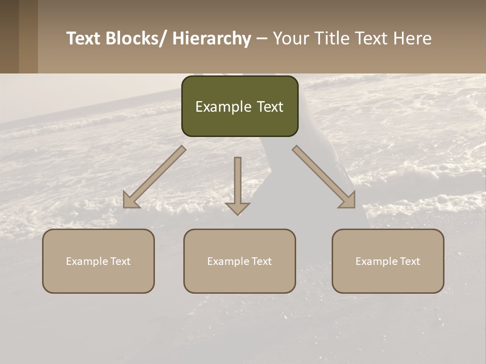 A Woman Walking On The Beach With Her Arms In The Air PowerPoint Template