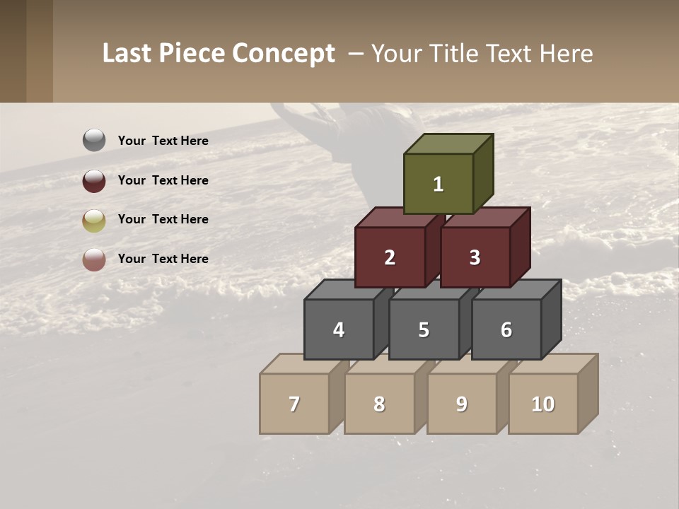 A Woman Walking On The Beach With Her Arms In The Air PowerPoint Template