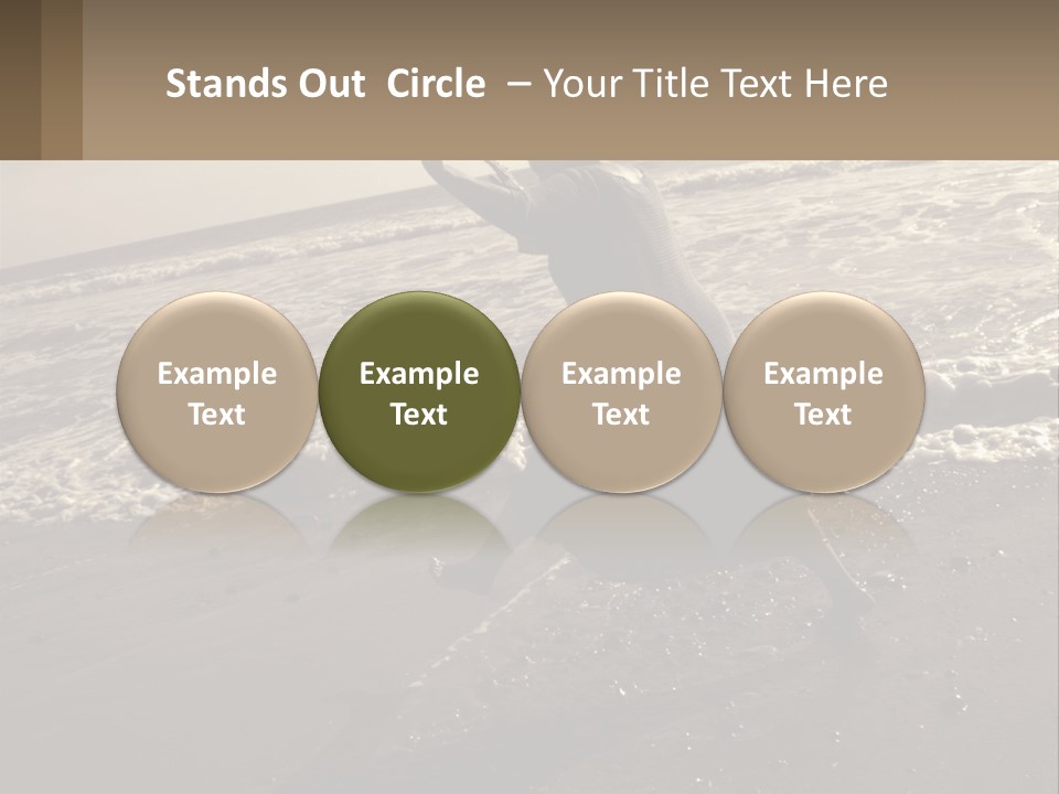 A Woman Walking On The Beach With Her Arms In The Air PowerPoint Template