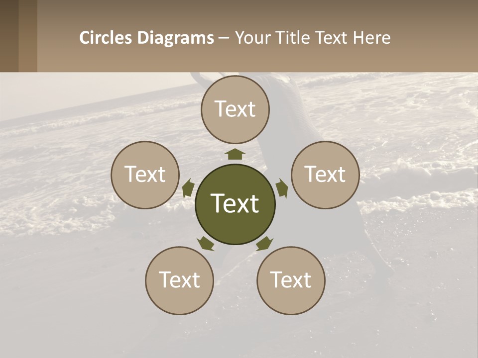 A Woman Walking On The Beach With Her Arms In The Air PowerPoint Template