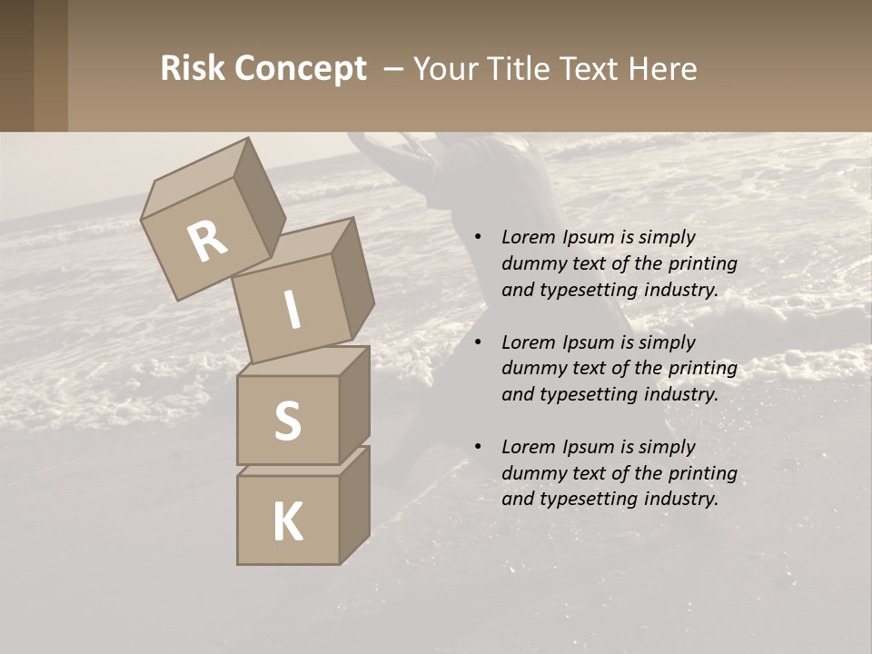 A Woman Walking On The Beach With Her Arms In The Air PowerPoint Template