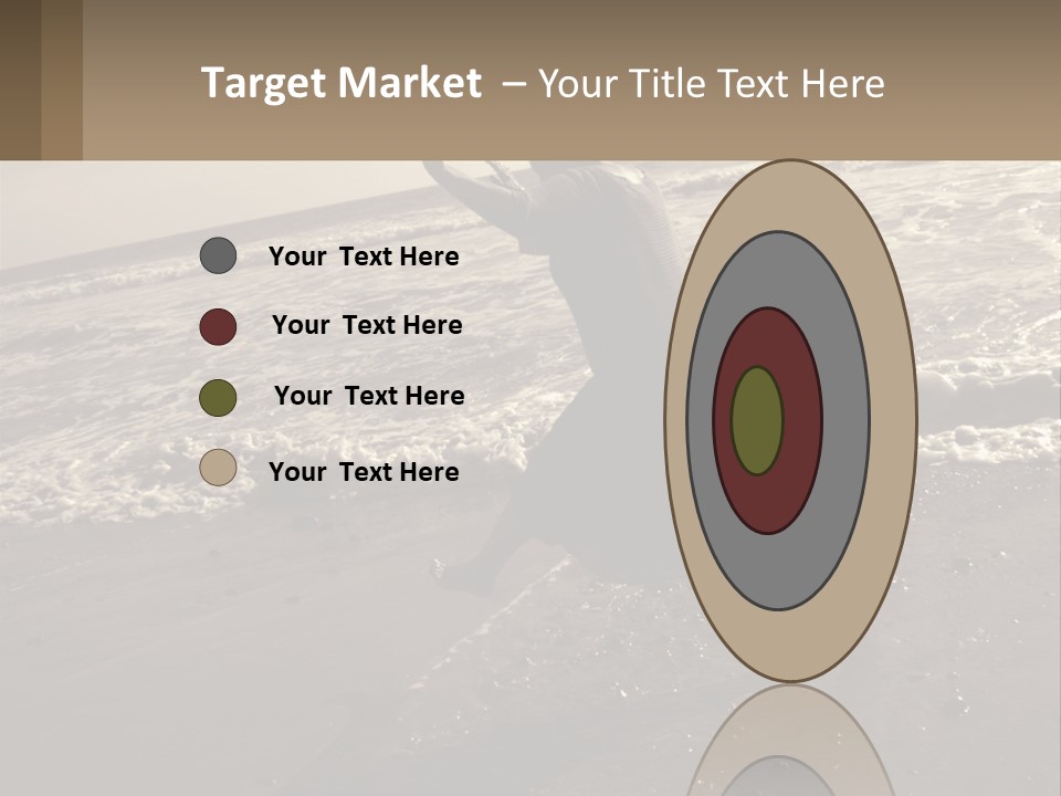 A Woman Walking On The Beach With Her Arms In The Air PowerPoint Template