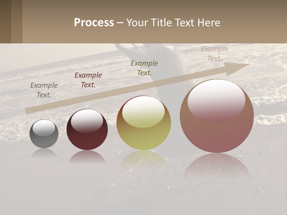 A Woman Walking On The Beach With Her Arms In The Air PowerPoint Template