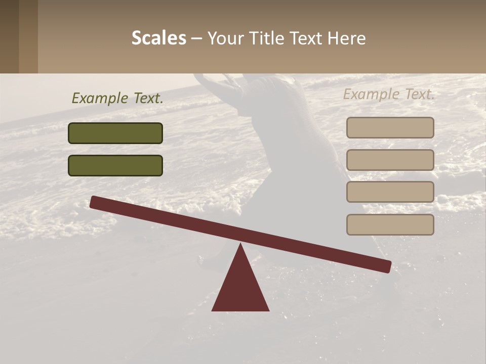 A Woman Walking On The Beach With Her Arms In The Air PowerPoint Template