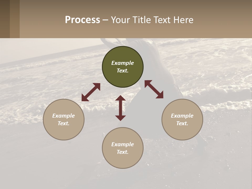 A Woman Walking On The Beach With Her Arms In The Air PowerPoint Template