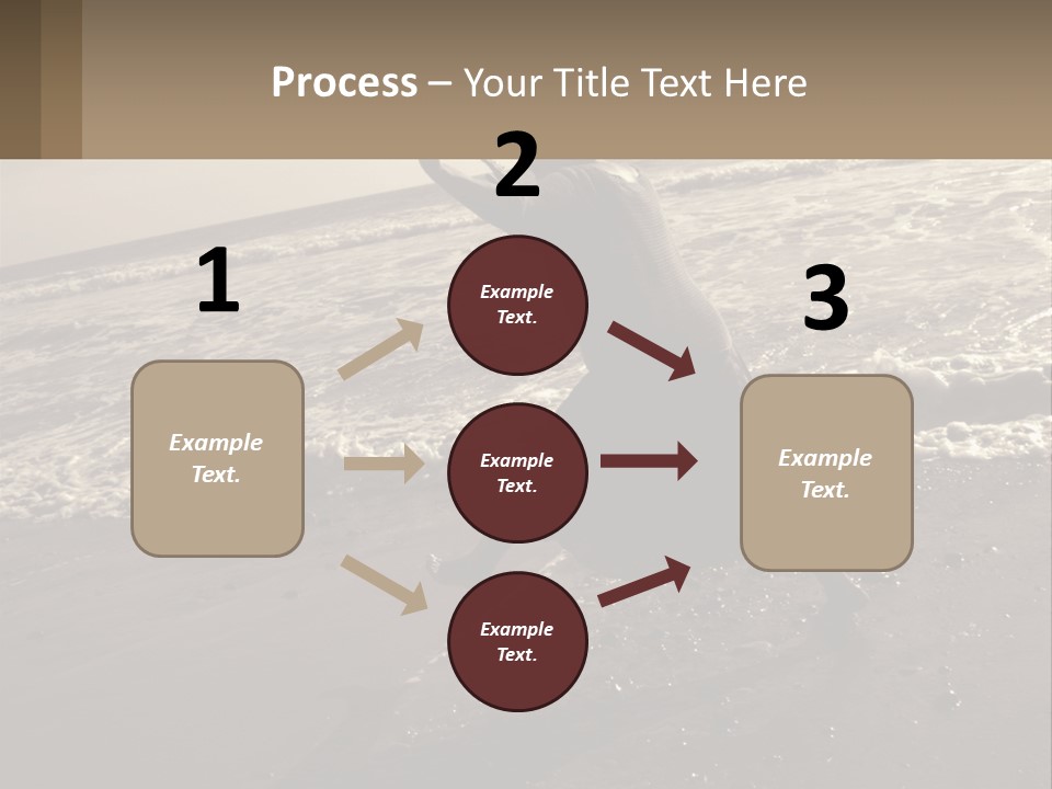 A Woman Walking On The Beach With Her Arms In The Air PowerPoint Template