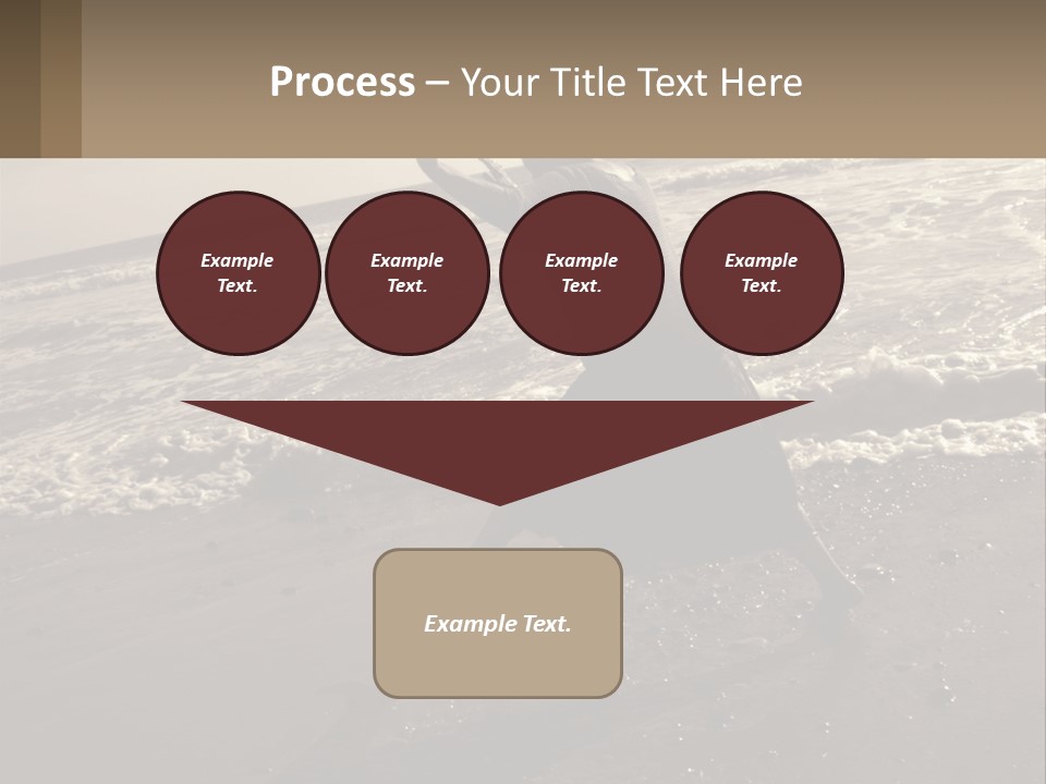 A Woman Walking On The Beach With Her Arms In The Air PowerPoint Template