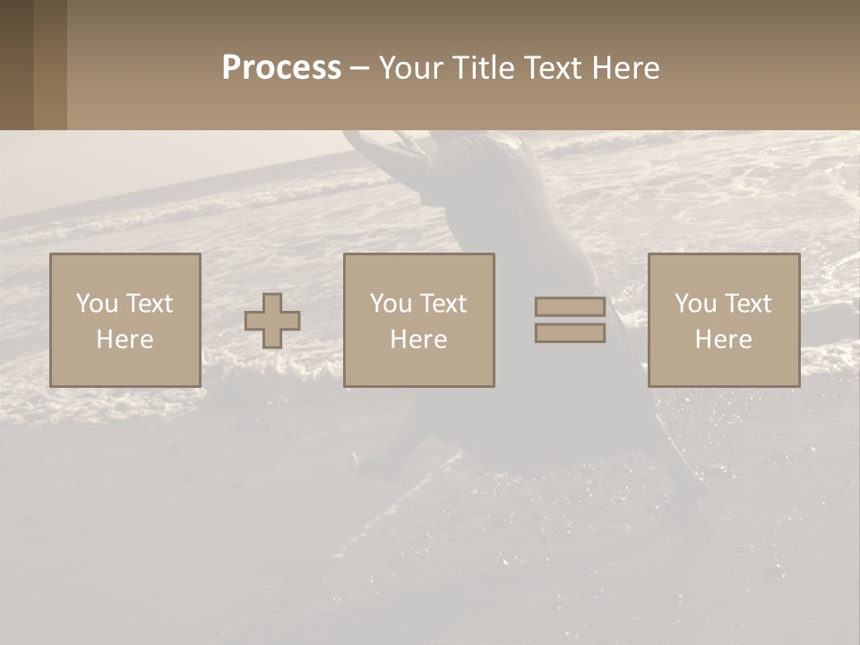 A Woman Walking On The Beach With Her Arms In The Air PowerPoint Template