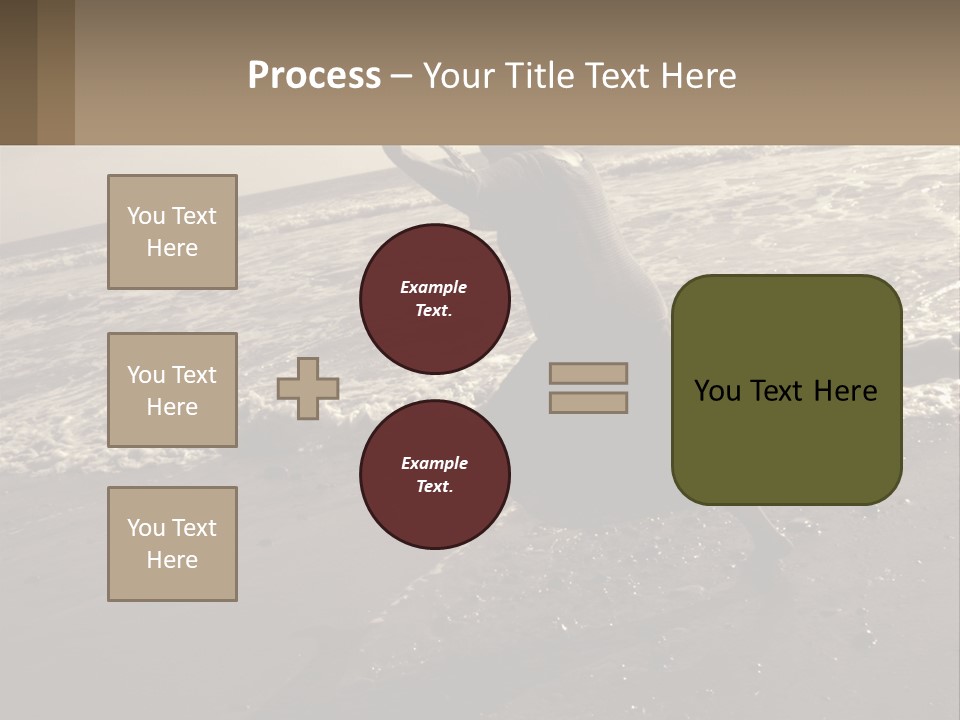 A Woman Walking On The Beach With Her Arms In The Air PowerPoint Template